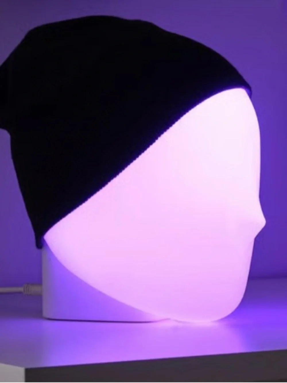 IKEA White Matte Head-Shaped Accent Lantern